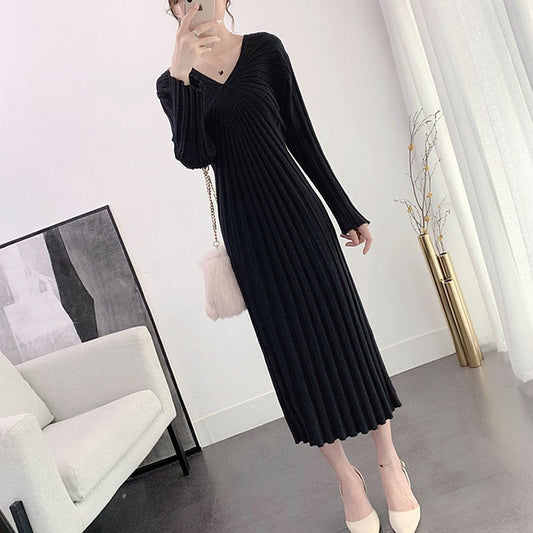 Vestido Ajustado de Punto Largo - Image 2