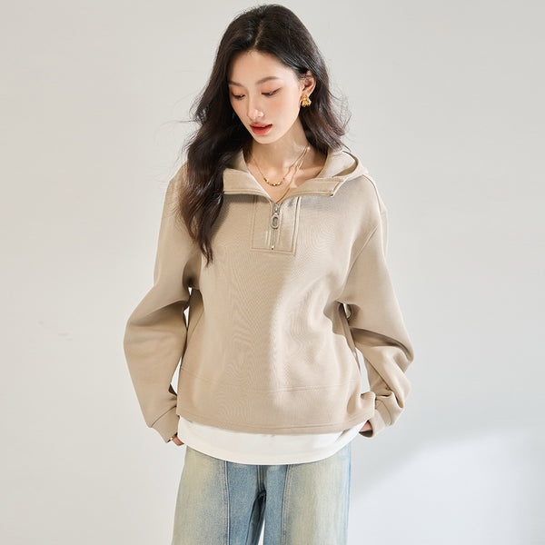 Sudadera Deportiva Dos Capas con Cierre - Ajuste Relajado