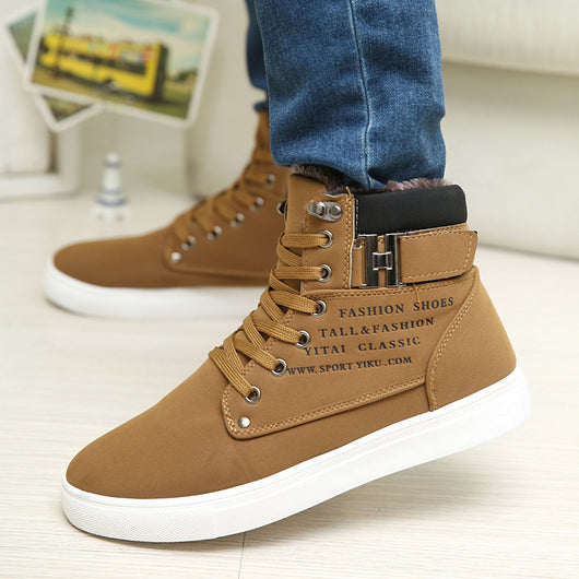 Botas de Invierno para Hombre con Forro Cálido - Zapatos de Cuero y Lona Premium - Image 10