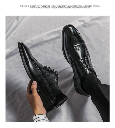 Zapatos de Cuero Clásico Estilo Británico Talla Grande - Cordones Bajos - Image 20