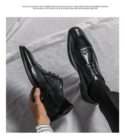 Zapatos de Cuero Clásico Estilo Británico Talla Grande - Cordones Bajos - Image 20
