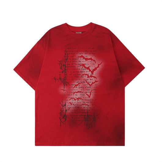 Playera Hombre Estampado Murciélago Dark Bat