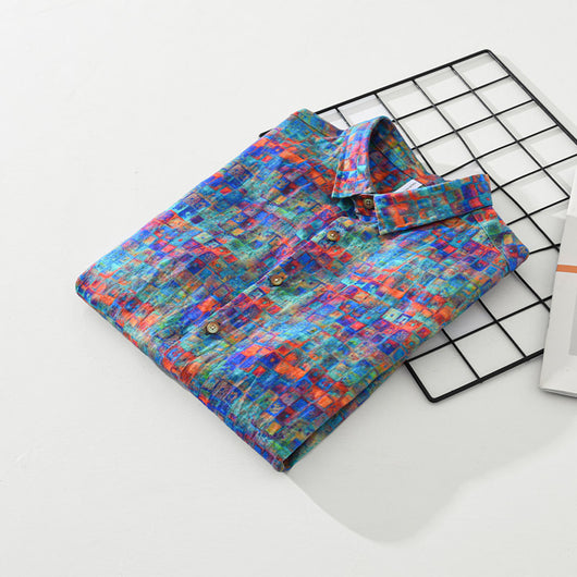 Camisa Casual Estampada de Manga Corta para Hombre - Image 2
