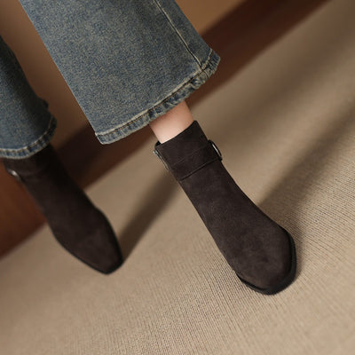 Botas de Ante con Tacón Grueso y Forro Polar para Otoño-Invierno - Image 20