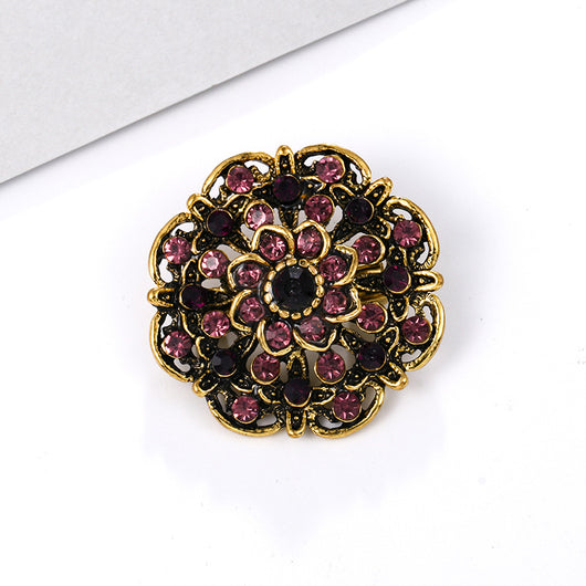 Broche de Aleación con Cristales de Fantasía Pequeño - Image 6