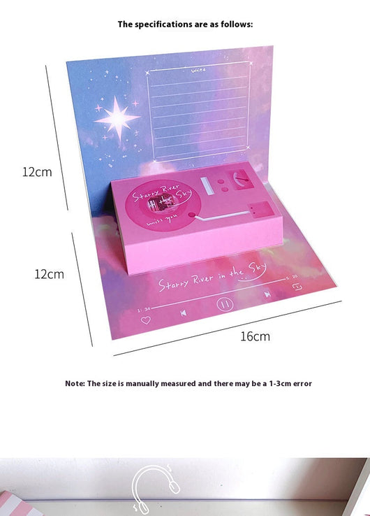 Tarjeta de Felicitación Estereoscópica con Fonógrafo - Regalo Creativo - Image 35