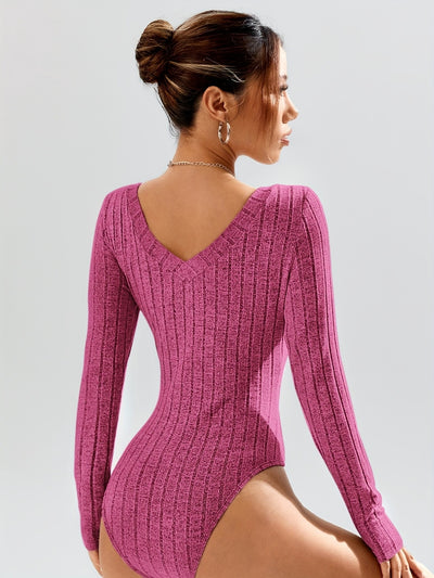 Jumpsuit Elegante de Cuello en V Profundo con Control de Cintura para Mujer - Image 18