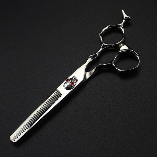 Herramientas de Corte Profesional Calavera Plateada para Salón de Belleza - Image 5