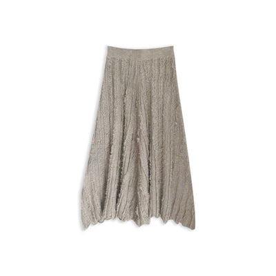 Falda Tejida Irregular Cintura Alta Midi para Mujer - Image 5