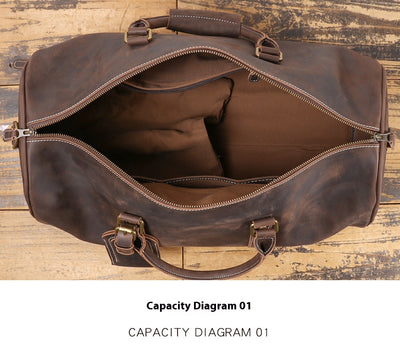 Bolsa de Viaje Primera Capa en Cuero Genuino para Hombre - Image 8