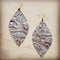 **Leather Oval Earrings- Gilded Cowboy 207h