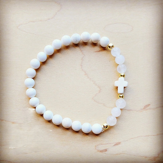 Natural Jade and Hematite Beaded Stretch Bracelet 806x