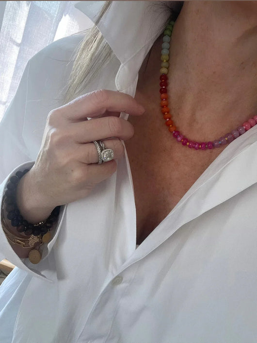 Rainbow Beaded Necklaces