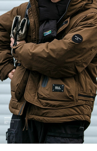 Chaqueta Acolchada de Trabajo Impermeable con Capucha y Múltiples Bolsillos - Image 16
