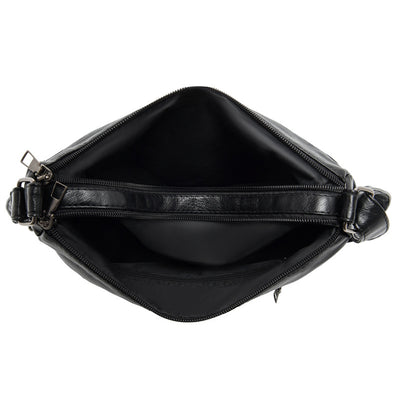 Bolso Mensajero de Cuero con Múltiples Compartimentos y Bolsillos - Image 5