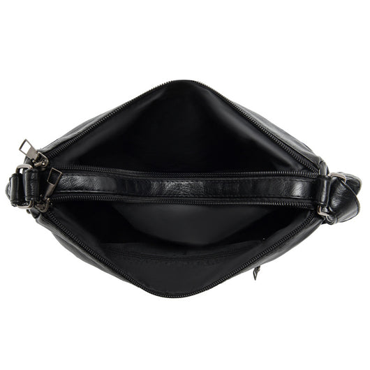 Bolso Mensajero de Cuero con Múltiples Compartimentos y Bolsillos - Image 5