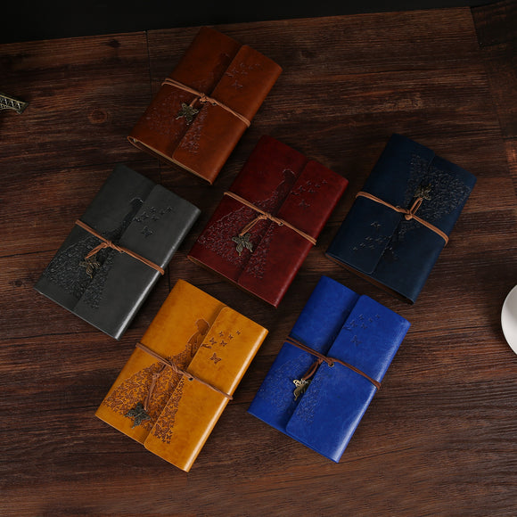 Libreta Portátil de Hojas Sueltas Estilo Retro con Papel Kraft