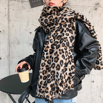 Bufanda Estampado Leopardo Otoño Invierno - Abrigo Suave de Cashmira Artificial - Image 11