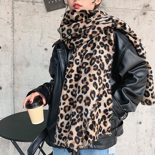 Bufanda Estampado Leopardo Otoño Invierno - Abrigo Suave de Cashmira Artificial - Image 11
