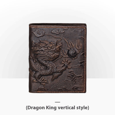 Cartera de Cuero Artesanal Grabada Retro para Hombre - Image 7
