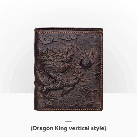 Cartera de Cuero Artesanal Grabada Retro para Hombre - Image 7