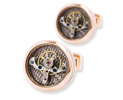 Gemelos de Camisa Movimiento Tourbillon Acero Inoxidable Mecánico - Image 8