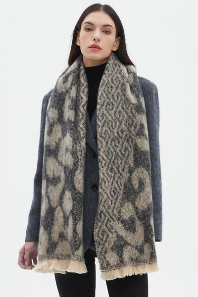 Bufanda Estampado Leopardo Estilo Europeo Americano para Hombre - Image 16