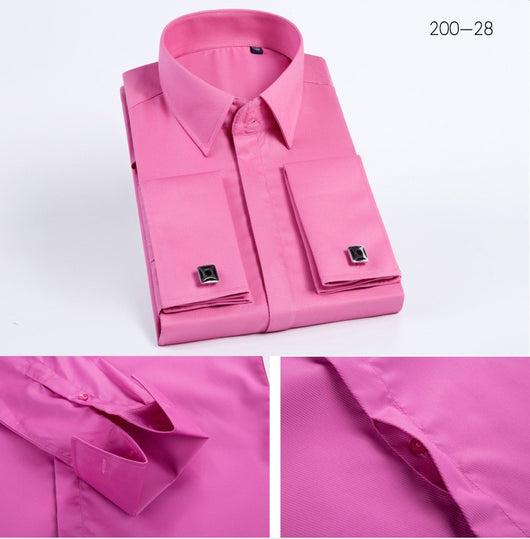 Camisa de Vestir para Hombre con Puños Franceses y Gemelos - Image 19