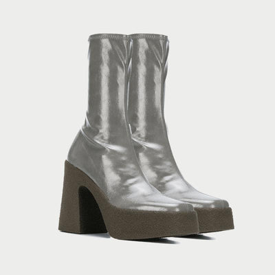 Botas de Tacón Alto con Plataforma y Punta Cuadrada - Image 12