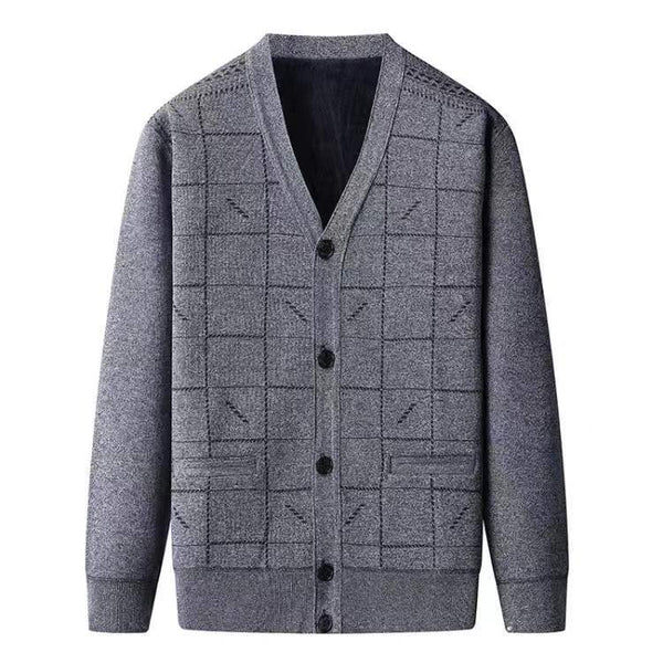 Suéter Oversized de Manga Larga para Papá - Tallas Grandes Primavera Otoño