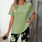 Camiseta Floral Casual de Manga Corta para Mujer