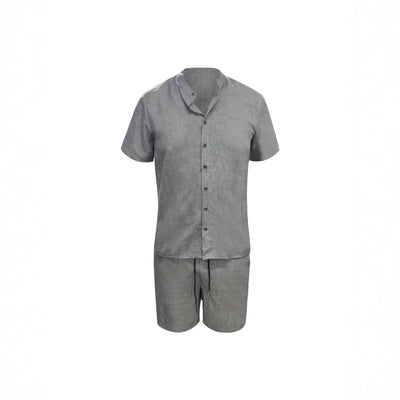 Conjunto de Camisa y Shorts en Algodón-Lino: Comodidad y Estilo - Image 3