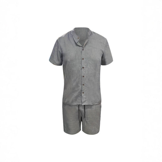 Conjunto de Camisa y Shorts en Algodón-Lino: Comodidad y Estilo - Image 3