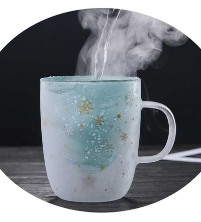 Taza de Café Navideña de Vidrio Resistente al Calor con Tapa y Asa - Image 16