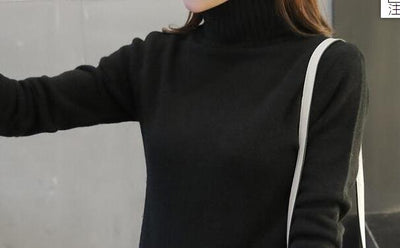 Suéter Cuello Alto Liso para Mujer - Abrigo Cálido Básico - Image 15