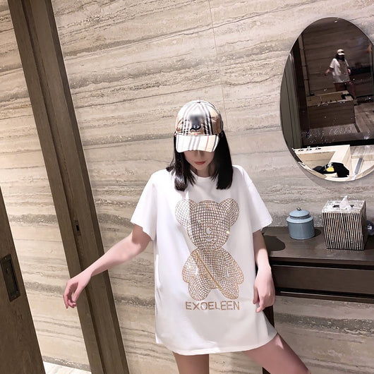 Playera Diamante Brillante Dorada Mediana para Mujer - Image 12