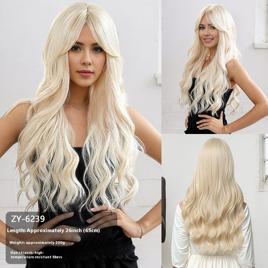 Peluca Larga Efecto Cabello Natural 60cm - Línea de Cabello Realista para Presentadoras - Image 12