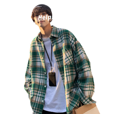 Camisa de Cuadros en Lana para Hombre - Manga Larga Otoño - Image 5