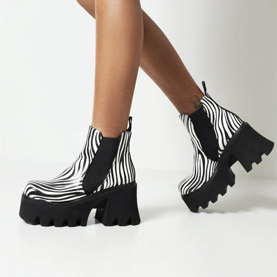 Botas Cortas Punk con Suela Gruesa para Otoño e Invierno - Image 16