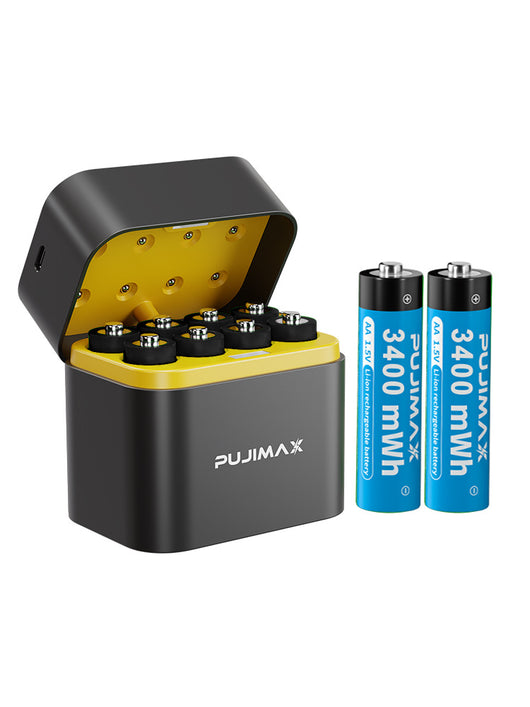 Cargador Inteligente de 8 Baterías AA con Puerto USB-C y Batería de Litio 3400mAh - Image 7