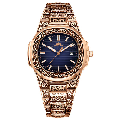 Reloj Hombre Cuarzo Tallado Loro Calendario Luminiscente - Image 31