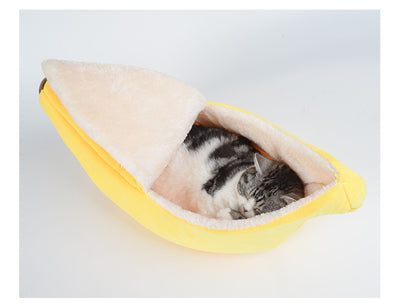 Cama Redonda para Mascotas Desmontable y Lavable - Diseño Banana Versátil - Image 7
