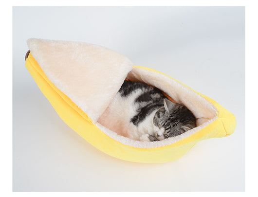 Cama Redonda para Mascotas Desmontable y Lavable - Diseño Banana Versátil - Image 7