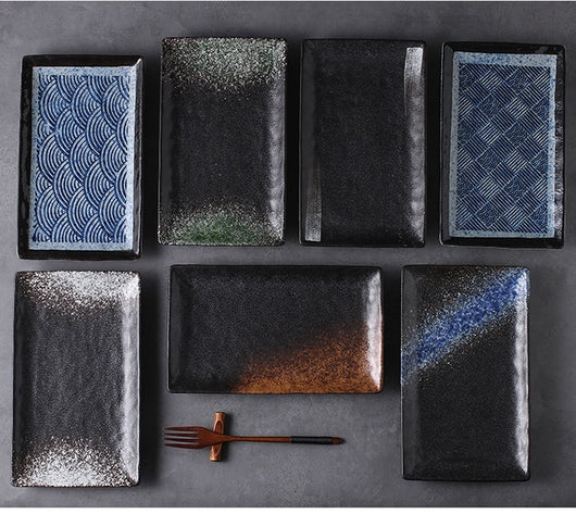 Plato Rectangular de Cerámica Estilo Japonés para Sushi y Presentación - Image 21