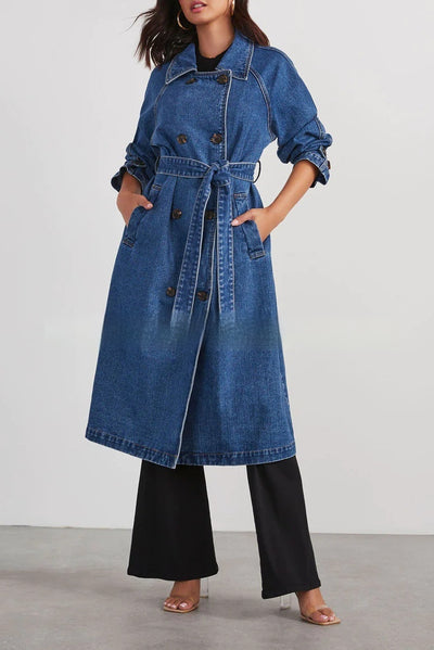 Chaqueta Denim Cortaviento para Mujer con Bolsillos Dobles - Image 4
