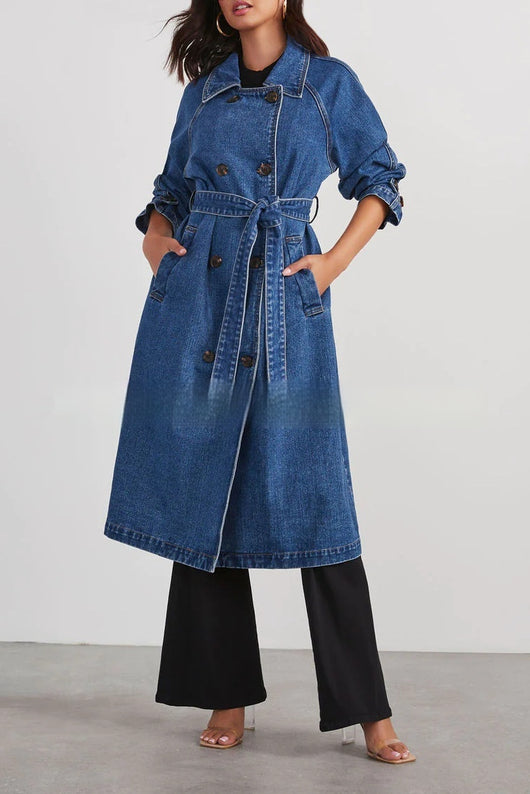 Chaqueta Denim Cortaviento para Mujer con Bolsillos Dobles - Image 4