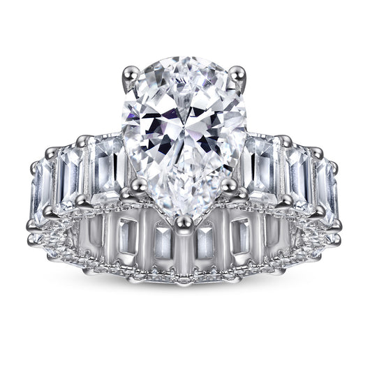 Anillo de Plata Esterlina 925 Elegante Gota de Lujo para Mujer - Image 11