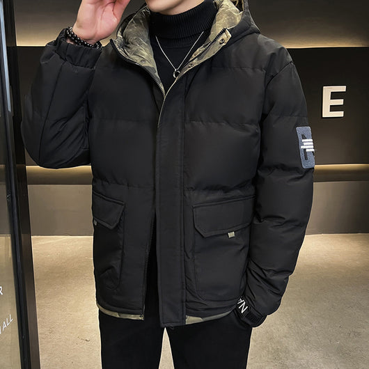 Chamarra Acolchada de Invierno para Hombre con Capucha - Image 6