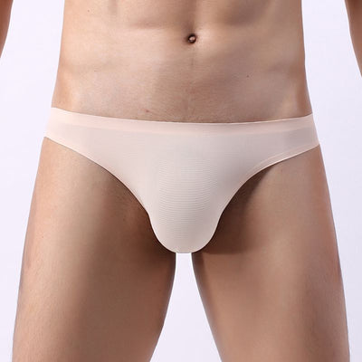 Calzoncillos Hombre Seda de Hielo Sin Costuras Rayas Cintura Baja - Image 10