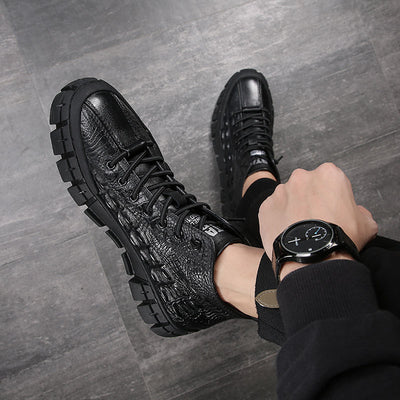 Zapatos Casuales de Cuero para Hombre - Estilo Alto y Medio - Image 5